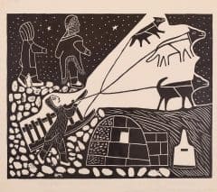 Janet Nipi Iquutaq | TRYING TO STOP THE DOGS; 1999