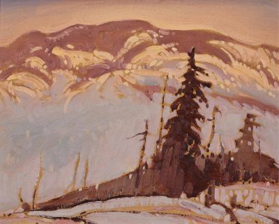 Robert Genn | TREE AND WINTER HILLSIDE, NEAR VERNON, BC; 1970 