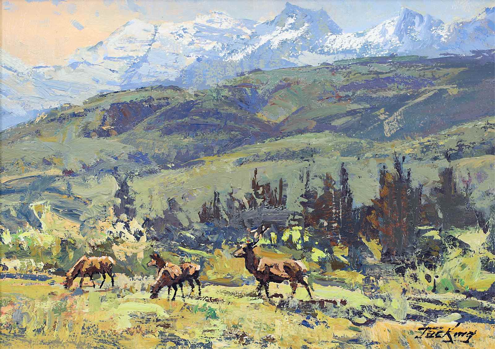 Jack King MOUNTAIN ELK Hodgins Art Auctions Ltd 