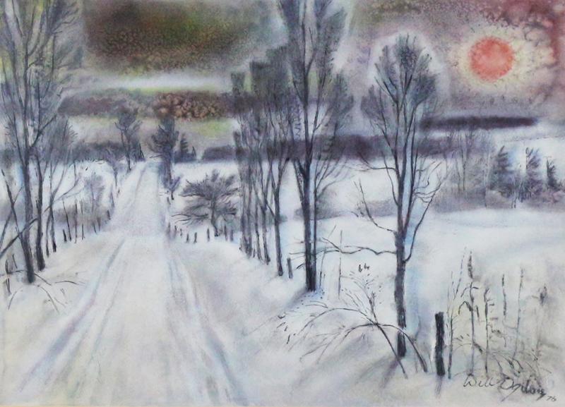 William (Will) Ogilvie WINTER EVENING Hodgins Art Auctions