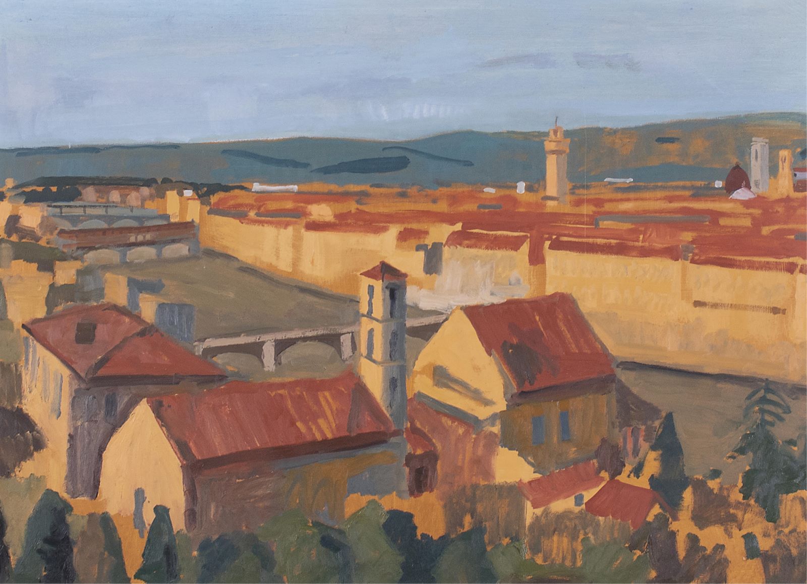 Maxwell Bennett Bates: VIEW OF FLORENCE - Hodgins Art Auctions Ltd.