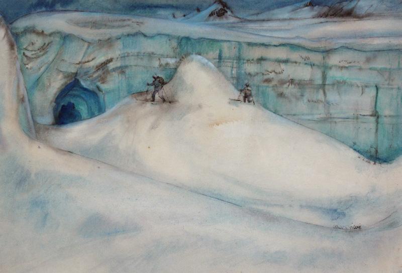 William (Will) Ogilvie THE GREAT CREVASSE Hodgins Art