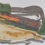 David T. Alexander LAND GESTURES acrylic on paper 19.5 x 24.5 in.