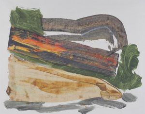 David T. Alexander LAND GESTURES acrylic on paper 19.5 x 24.5 in.