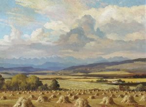Duncan Mackinnon Crockford: THUNDERHEAD OVER THE ROCKIES, SCENE FROM PRIDDIS, ALBERTA