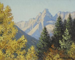Matt Lindstrom: AUTUMN SCENE WITH MOUNTAIN PEAKS