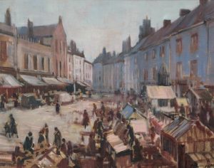 Alfred Crocker Leighton: MARKET DAY, CREWKERNE, SOMERSET