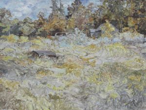 Hans Herold: A MODEL T IN THE FARMYARD NEAR BORDEN