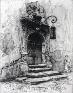 Frank Milton Armington: PORTAL IN RATHAUSHOF, ROTHENBOURG