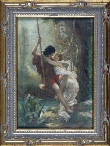 Jean-Baptiste Poisot: LOVERS ON A SWING  |  A CHIVALROUS CROSSING  |  A GENTLE EMBRACE
