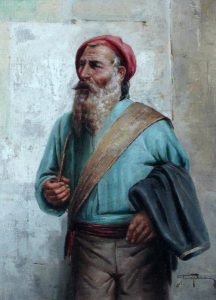 Raffaele Frigerio: NEAPOLITAN FISHERMAN WITH PIPE  |  NEAPOLITAN FISHERMAN SMOKING PIPE