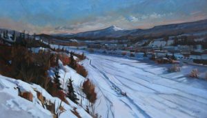 Jim Vest: WINTER SCENE WITH DOG SLED