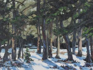 Robert E. Wood: WINTER LIGHT -TREESCAPE STUDY