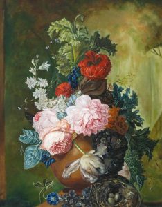 Ron Zdriluk: FLORAL STILL LIFE WITH BIRD’S NEST