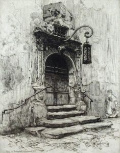 Frank Milton Armington: PORTAL IN RATHAUSHOF, ROTHENBOURG