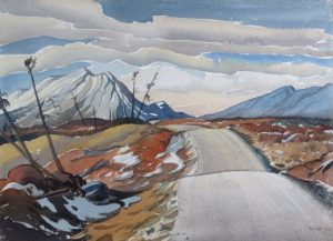 Henry George Glyde: ALASKA HIGHWAY, LOOKING TOWARD ST. ELIAS RANGE