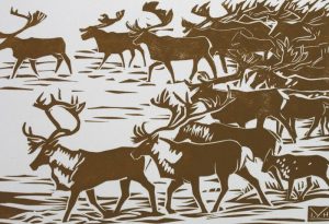 Illingworth Holey Kerr: 10 BLOCK PRINTS, FOLIO I
MAGPIES / WINTER SUN / CARIBOU TREK / FROM MY WINDOW / PRONGHORN DOES / COUGAR / CHICKENS IN THE SNOW / MULE DEER / GOLDEN EYES / AFTERNOON OF A FAWN