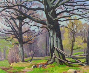 Frederick Stanley Haines: UNTITLED; FENCE BY THE TREE