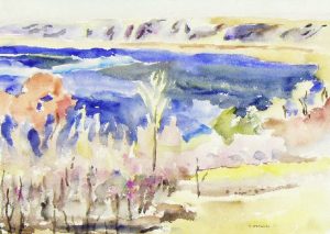 Dorothy Elsie Knowles: UNTITLED; LAKE AT QU’APPELLE VALLEY