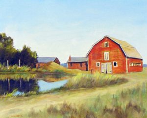 Percy Henry Edgar Henson: THE OLD RED BARN, NEAR EDMONTON