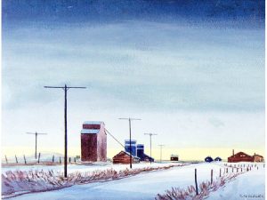 Robert Newton Hurley: UNTITLED; ELEVATORS AT DUSK