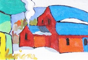 Pierrette Lavigne: UNTITLED; WINTER VILLAGE   |  UNTITLED; WINTER VILLAGE
