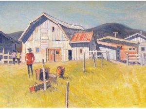 Henry George Glyde: OLD FARM BUILDINGS, NEAR MILLARVILLE, ALTA.