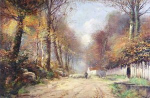 Franz Van Diest: UNTITLED; HEADING HOME WITH THE FLOCK