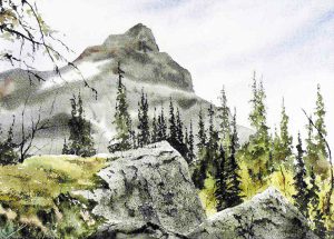 Simon H. Camping: UNTITLED; MOUNTAIN LANDSCAPE