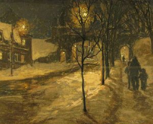 Horace Champagne: PORTE ST. LOUIS ON A JANUARY NIGHT