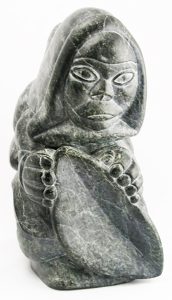 Unidentified Inuit Artist: MAN KNEELING