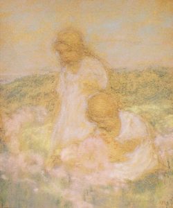 Charles Ernest de Belle: UNTITLED; CHILDREN IN MEADOW