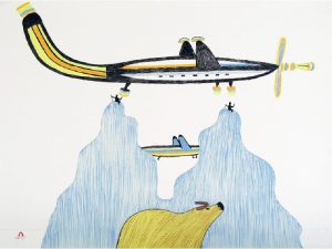 Pudlo Pudlat: AIRPLANES OVER ICE-CAP