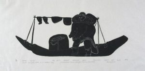 Juanisialuk: WOMAN CARRYING WATER IN A SEALSKIN BAG