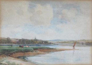 Frank McKelvey: LANDSCAPE WITH HAYING SCENE  |  LANDSCAPE WITH CATTLE