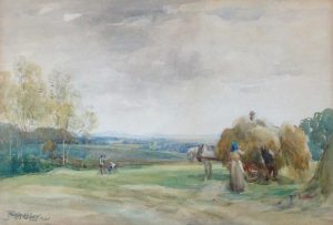 Frank McKelvey: HAYING WITH HORSE AND CART