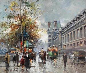 Antoine Blanchard: QUAI DU LOUVRE
