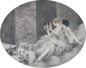 Louis Icart: PETITS CHIENS (PUPPIES)