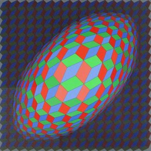 Victor Vasarely: OVOID CUBE FORM