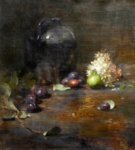 David A. Leffel: HYDRANGEA AND PLUMS
