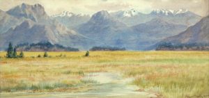 Thomas Mower Martin: SNOW CAPPED PEAKS BEYOND THE VALLEY