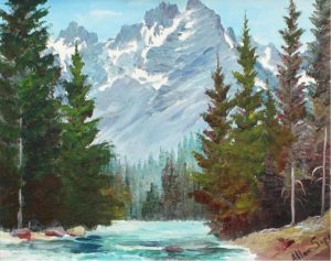 Allen Sapp: MOUNTAIN LANDSCAPE