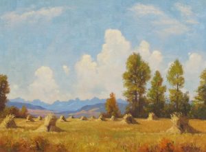 Roland Gissing: HARVEST NEAR COCHRANE, ALBERTA