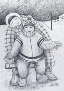 Alberto de Castro: WINTER STUDY WITH MOTHER AND SON