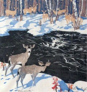 Barbara Harvey Leighton: DEER, WINTER