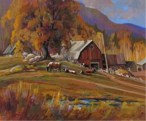 Louise Lecor Kirouac: SCENE RURAL EN OUTAONAIS, QC