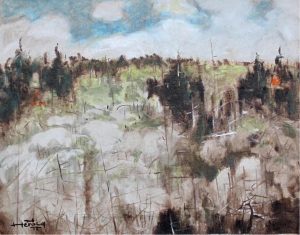 Hans Herold: FOREST ALONG OLD ROAD TO WASKESEIU (sic)