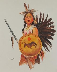 Roger Romanick: NATIVE PORTRAIT WITH SHIELD