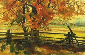 Keith L. Thomson: FALL SCENE WITH RAIL FENCE