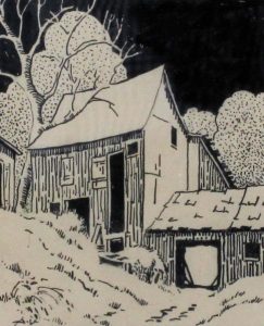 Arthur Lismer: BARN AT NIGHT